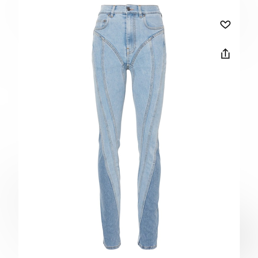 Mugler Blue Straight Leg Jeans Classic Style